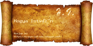 Hogya István névjegykártya